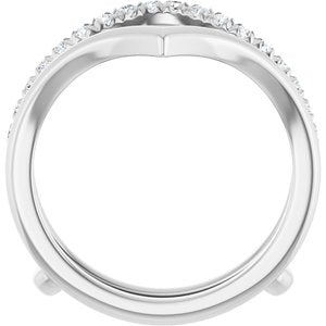Platinum 1/4 CTW Natural Diamond Accented V-Shaped Ring Guard