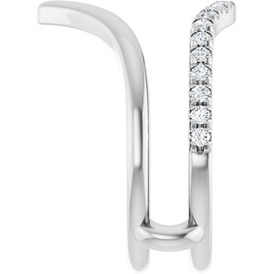 Platinum 1/4 CTW Lab-Grown Diamond V-Shaped Ring Guard