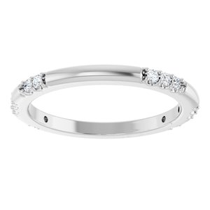 Platinum 1/6 CTW Natural Diamond Matching Band