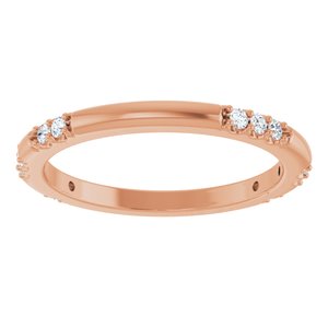 14K Rose 1/6 CTW Natural Diamond Matching Band
