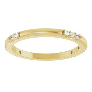 14K Yellow 1/6 CTW Natural Diamond Matching Band