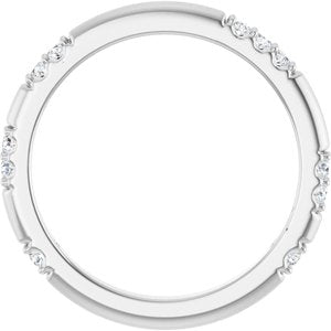 Platinum 1/6 CTW Natural Diamond Matching Band