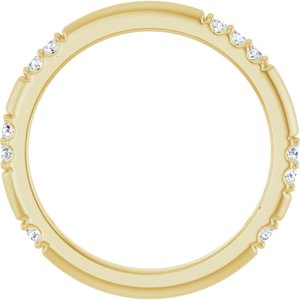 14K Yellow 1/6 CTW Natural Diamond Matching Band