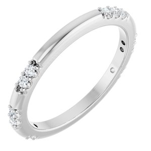 Platinum 1/6 CTW Natural Diamond Matching Band