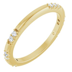 14K Yellow 1/6 CTW Natural Diamond Matching Band