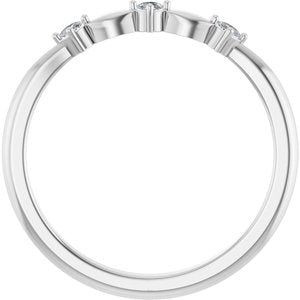 Sterling Silver 1/10 CTW Rose-Cut Natural Diamond Stackable Ring