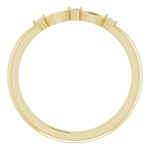 14K Yellow Gold .03 CTW Rose-Cut Natural Diamond Stackable Ring