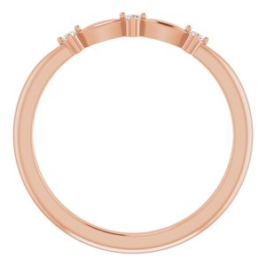 14K Rose Gold .03 CTW Rose-Cut Natural Diamond Stackable Ring