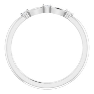 Sterling Silver .03 CTW Rose-Cut Natural Diamond Stackable Ring