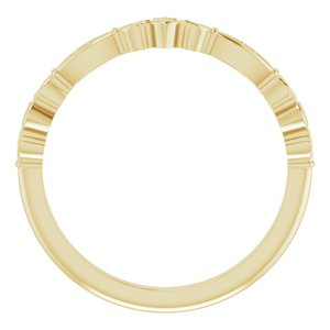 14K Yellow Gold .005 CTW Natural Diamond Claddagh Ring