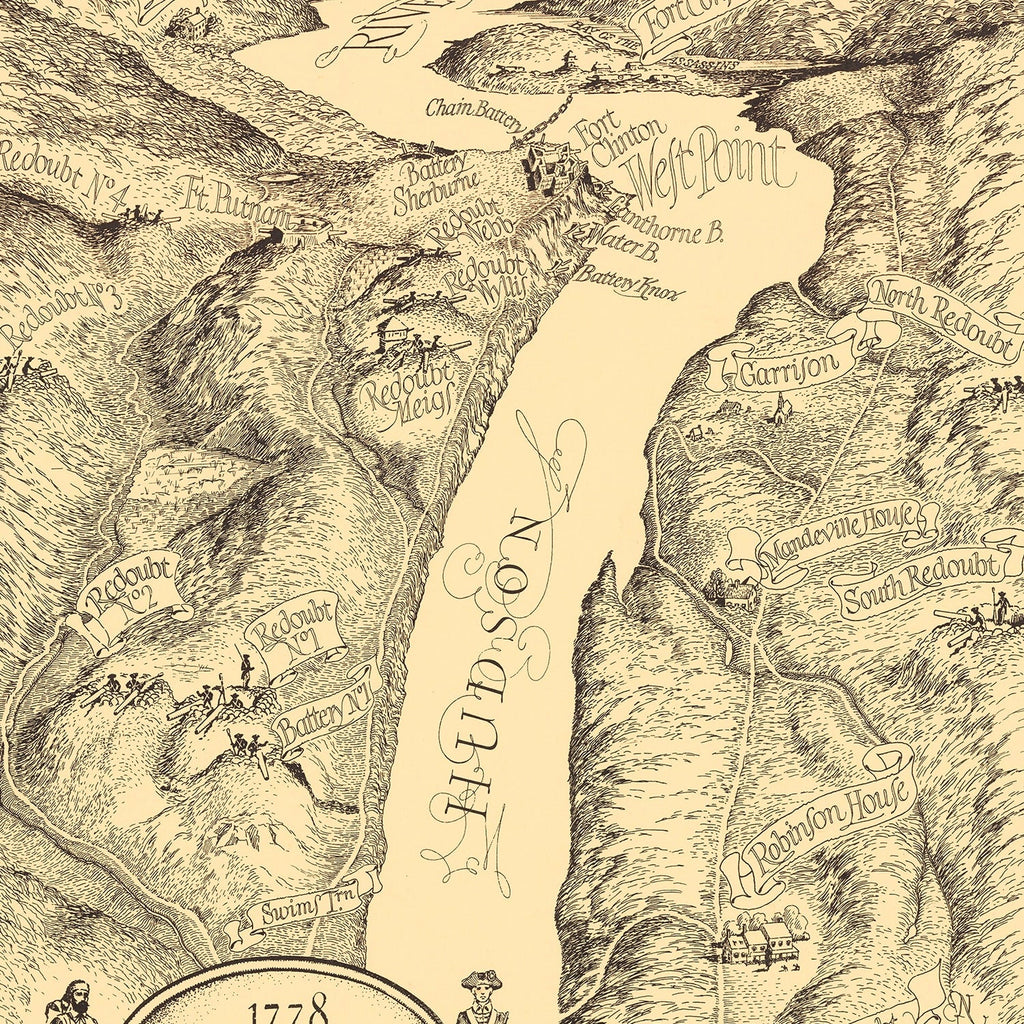 Vintage Map of West Point, 1943