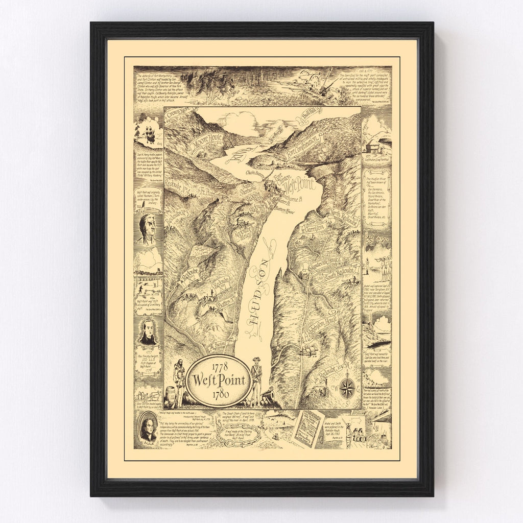 Vintage Map of West Point, 1943