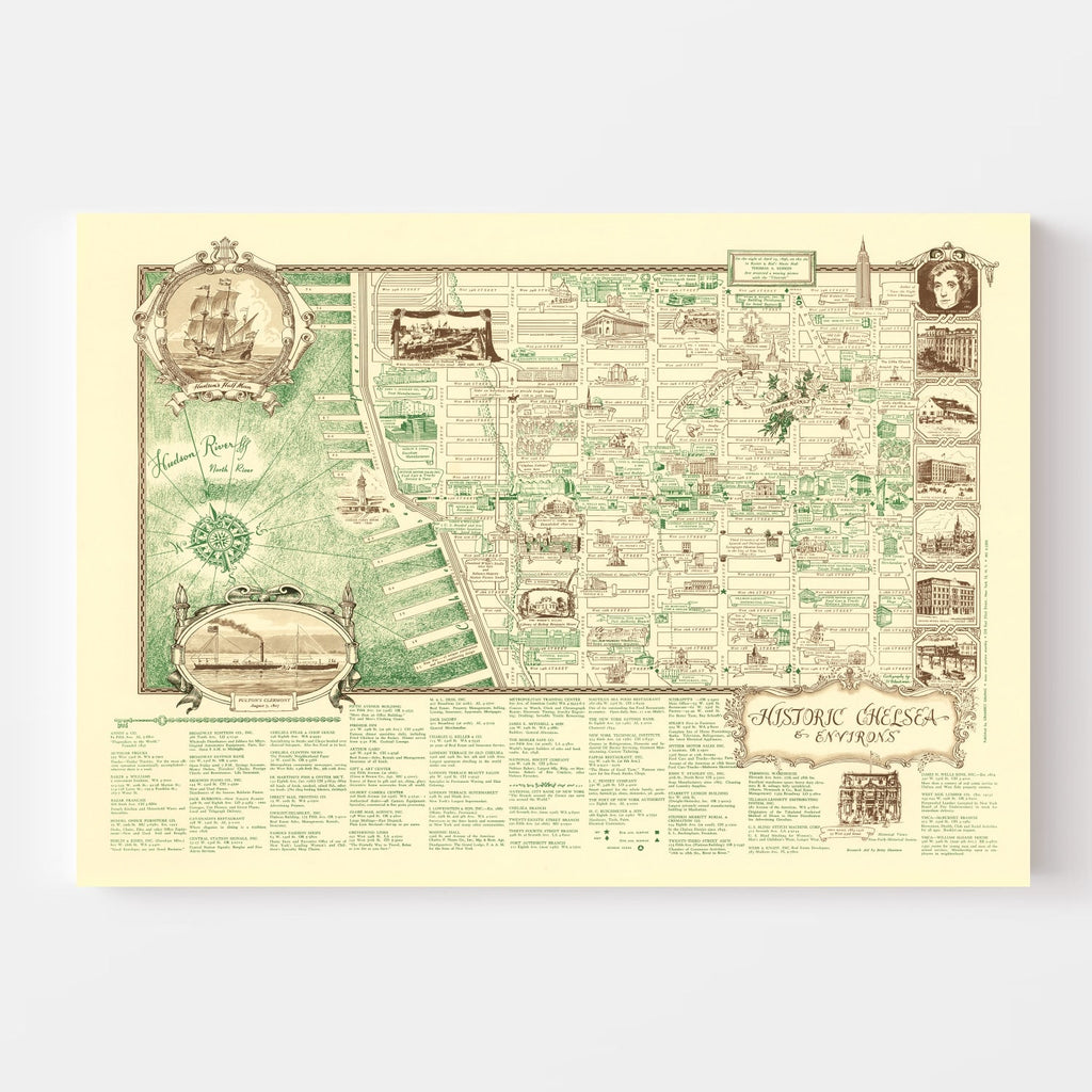 Vintage Map of New York, England 1939