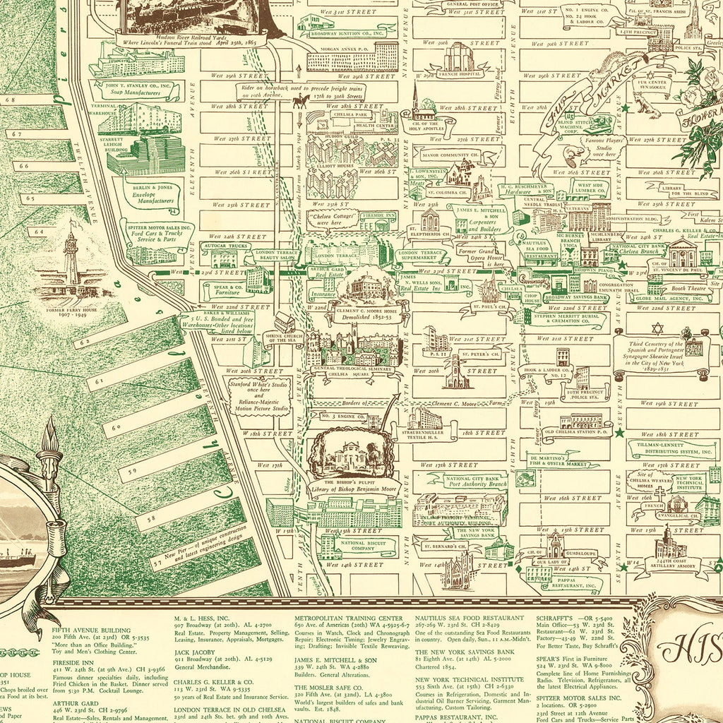 Vintage Map of New York, England 1939