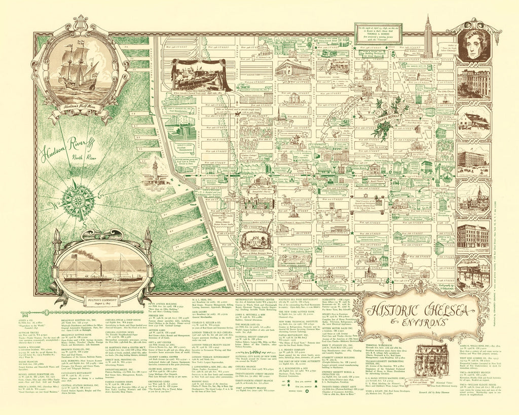Vintage Map of New York, England 1939
