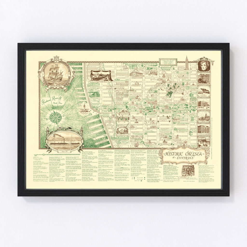 Vintage Map of New York, England 1939