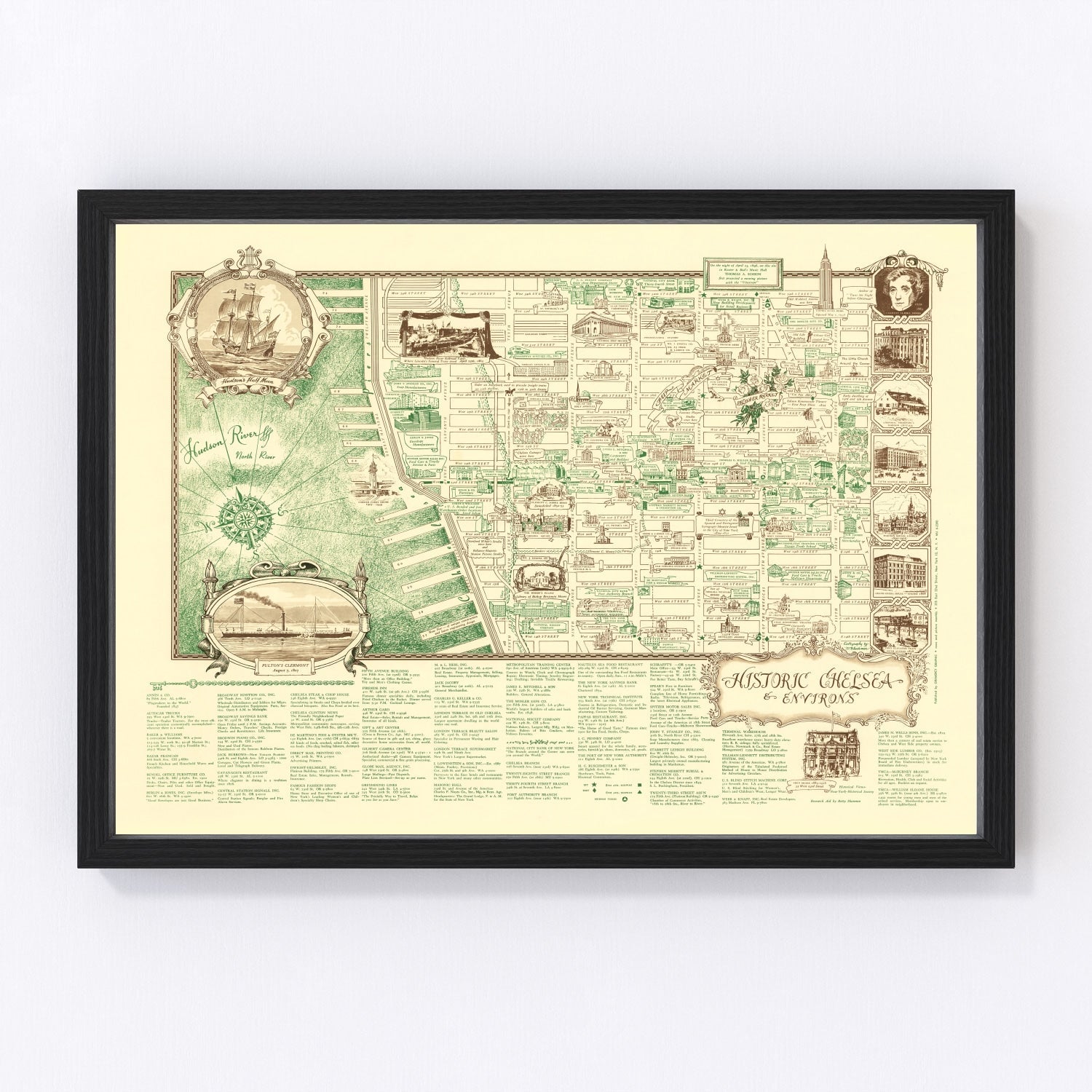Vintage Map of New York, England 1939