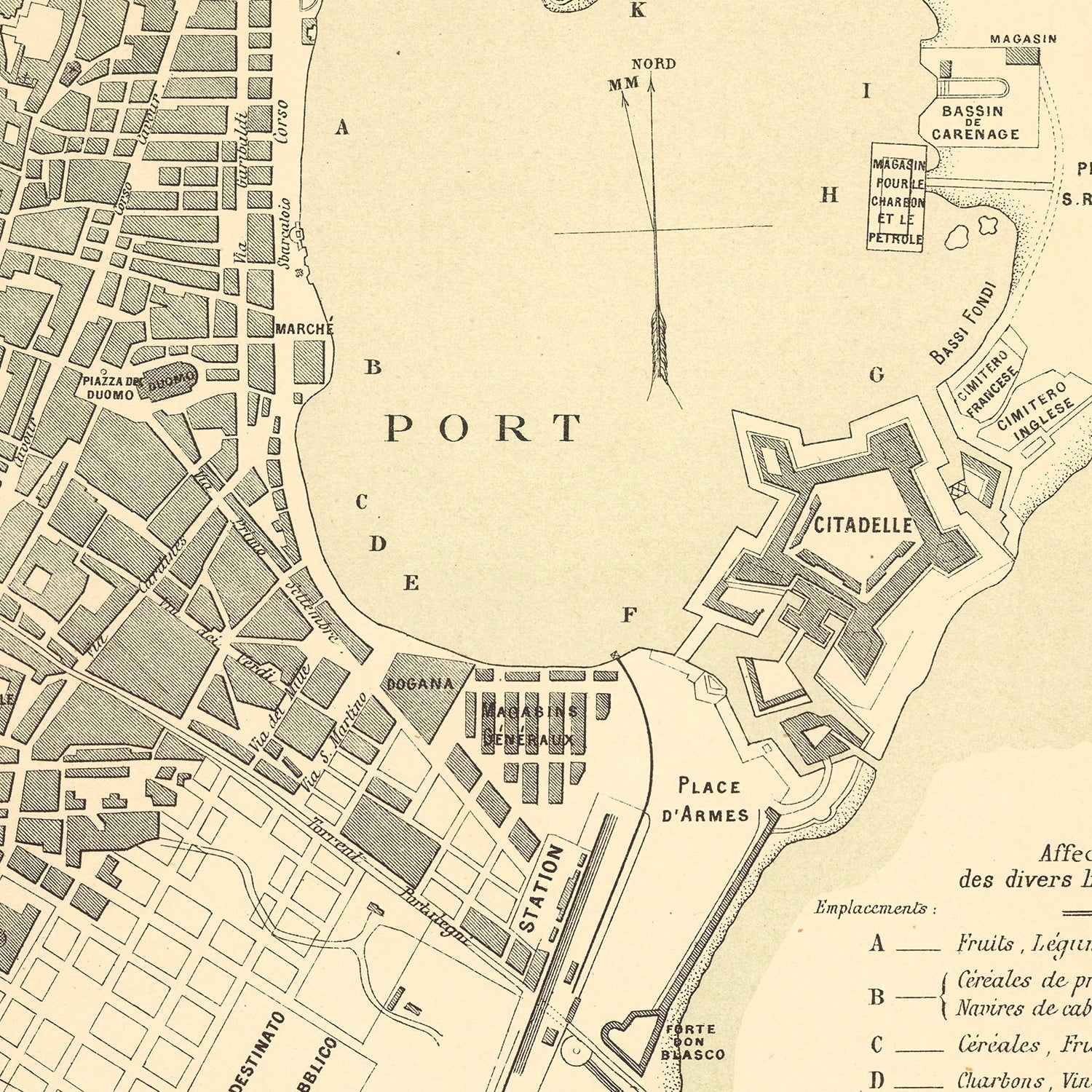 Vintage Map of Mesen, Belgium 1884