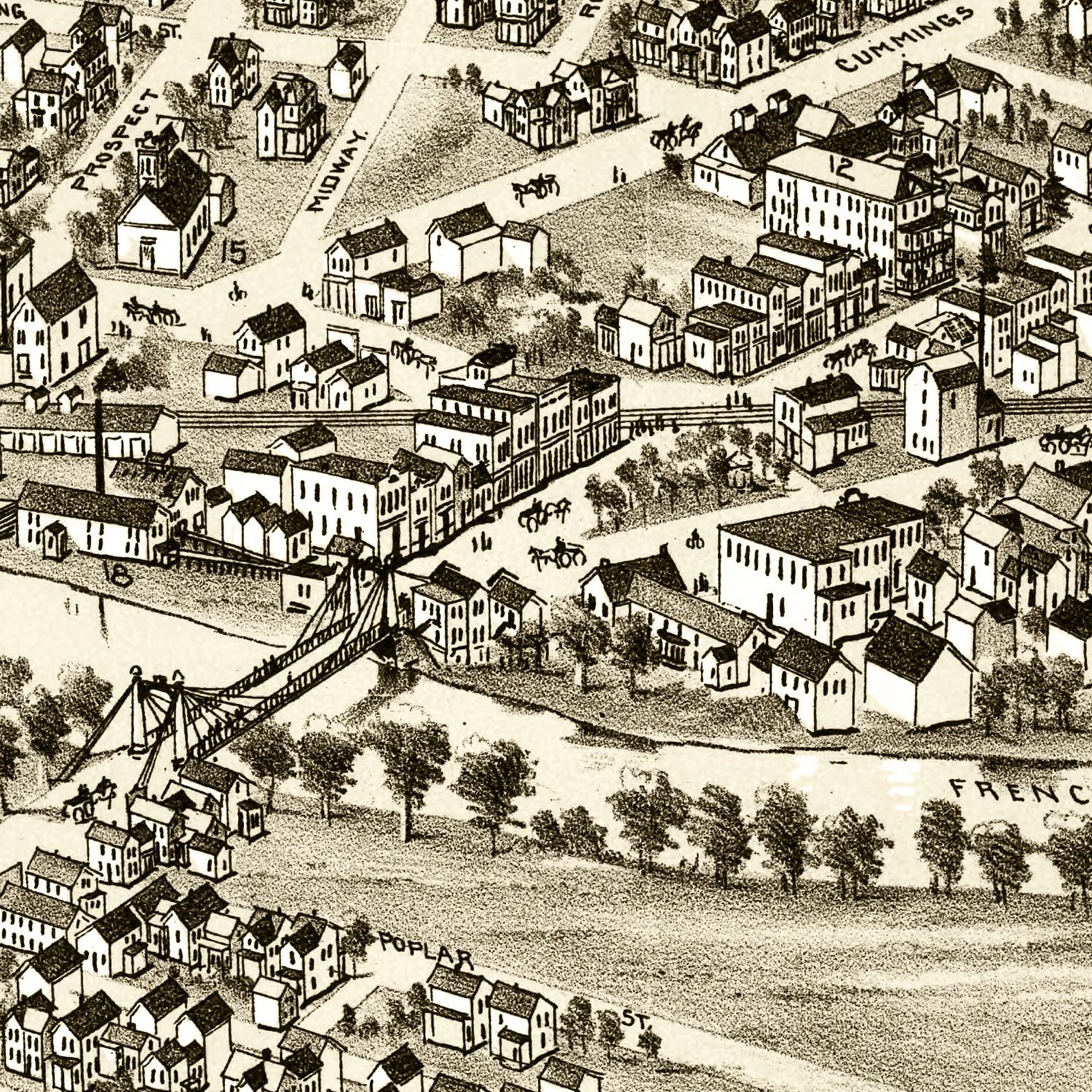 Vintage Map of Cambridgeboro, Pennsylvania 1895