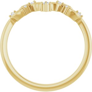 14K Yellow .05 CTW Natural Diamond Contour Band