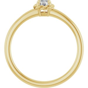 Claw-Prong Rope Solitaire Ring