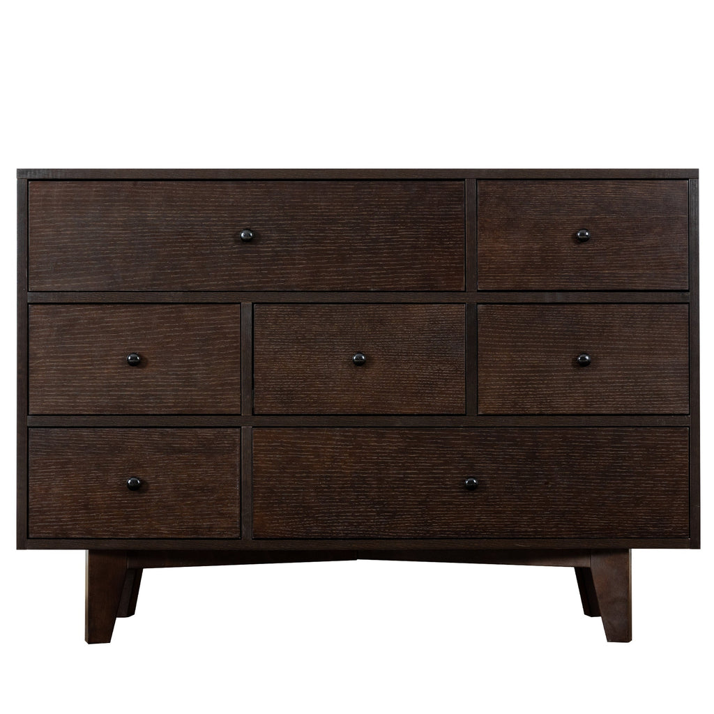 Solid Wood spray-painted drawer dresser bar,buffet tableware cabinet lockers buffet server console table lockers, retro round handle, applicable to the dining room, living room,kitchen corridor auburn