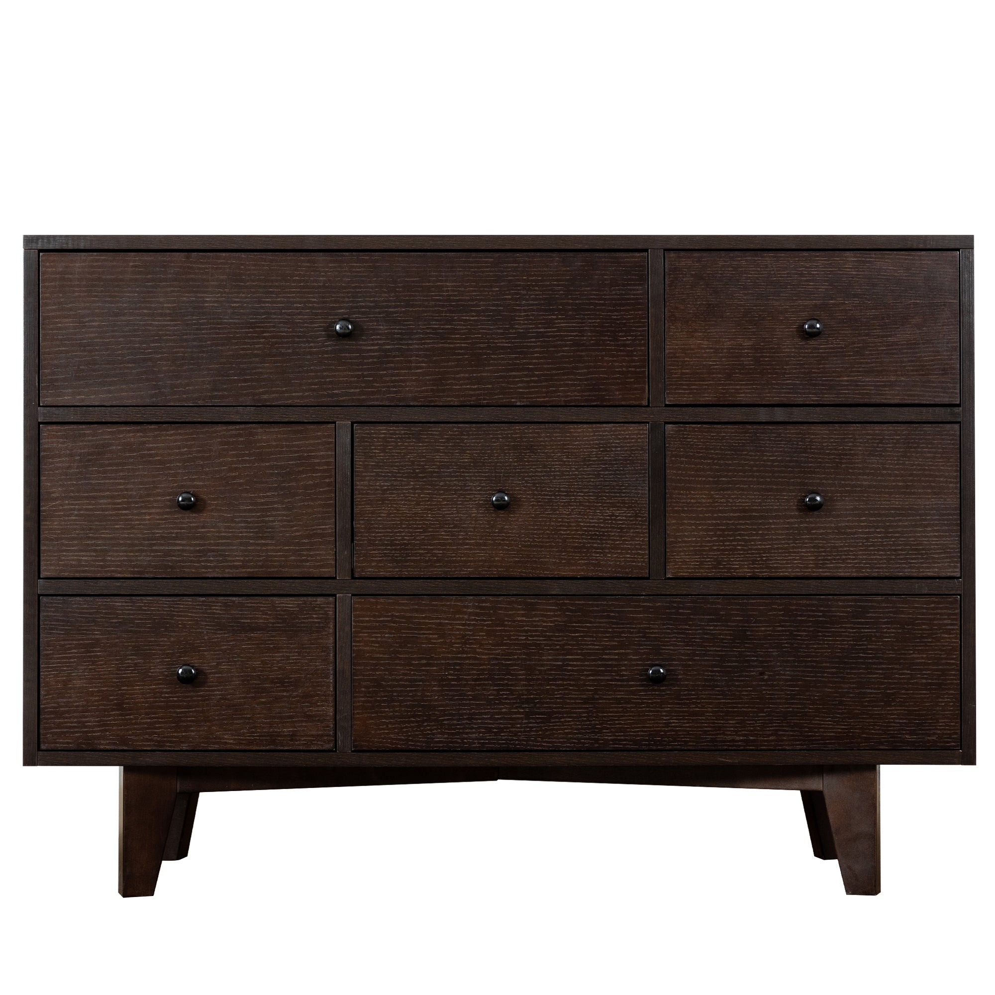 Solid Wood spray-painted drawer dresser bar,buffet tableware cabinet lockers buffet server console table lockers, retro round handle, applicable to the dining room, living room,kitchen corridor auburn