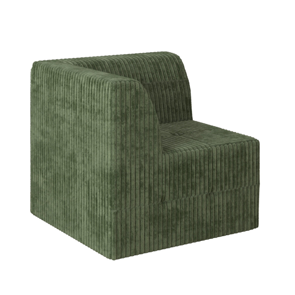 U shape Modular Sectional Sofa,DIY Compressed Sectional Sofa Modern Minimalist Style Corduroy Couch, Sleeper Sofa for Living Room, Bedroom, Comfy Compressed Sofa Couch Space-GREEN