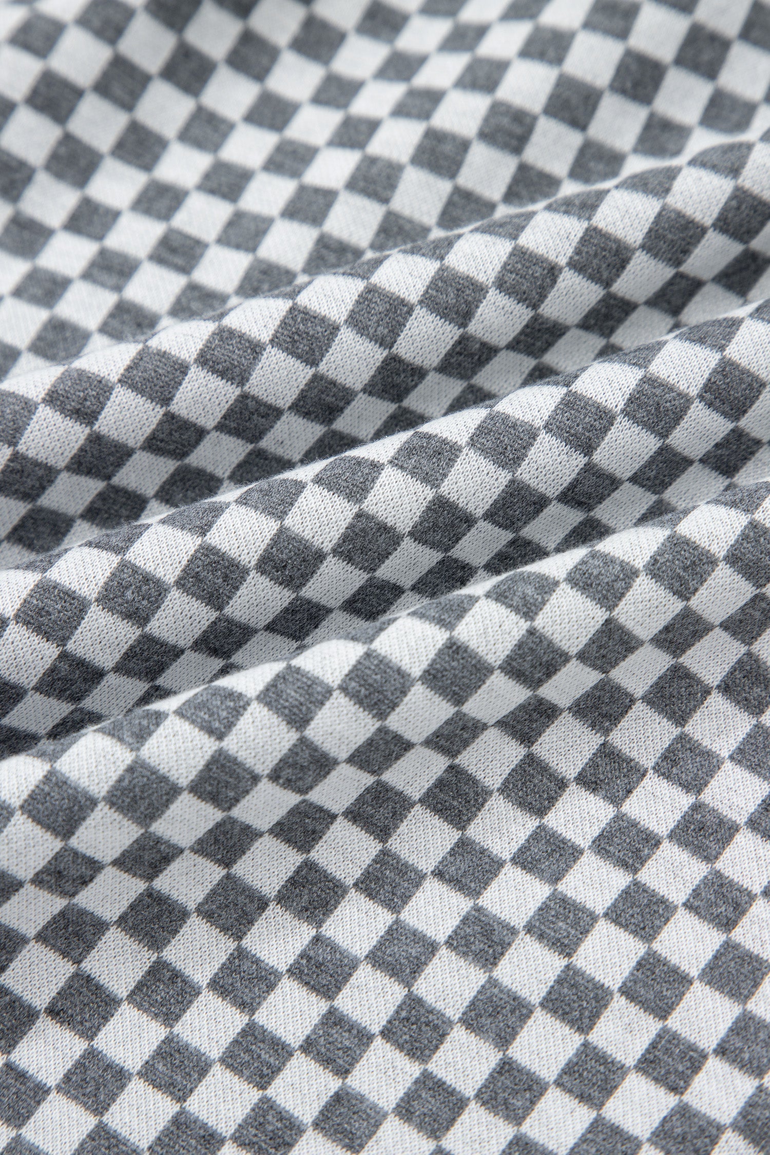 Checker Drawstring Elastic Waist Pocketed Shorts