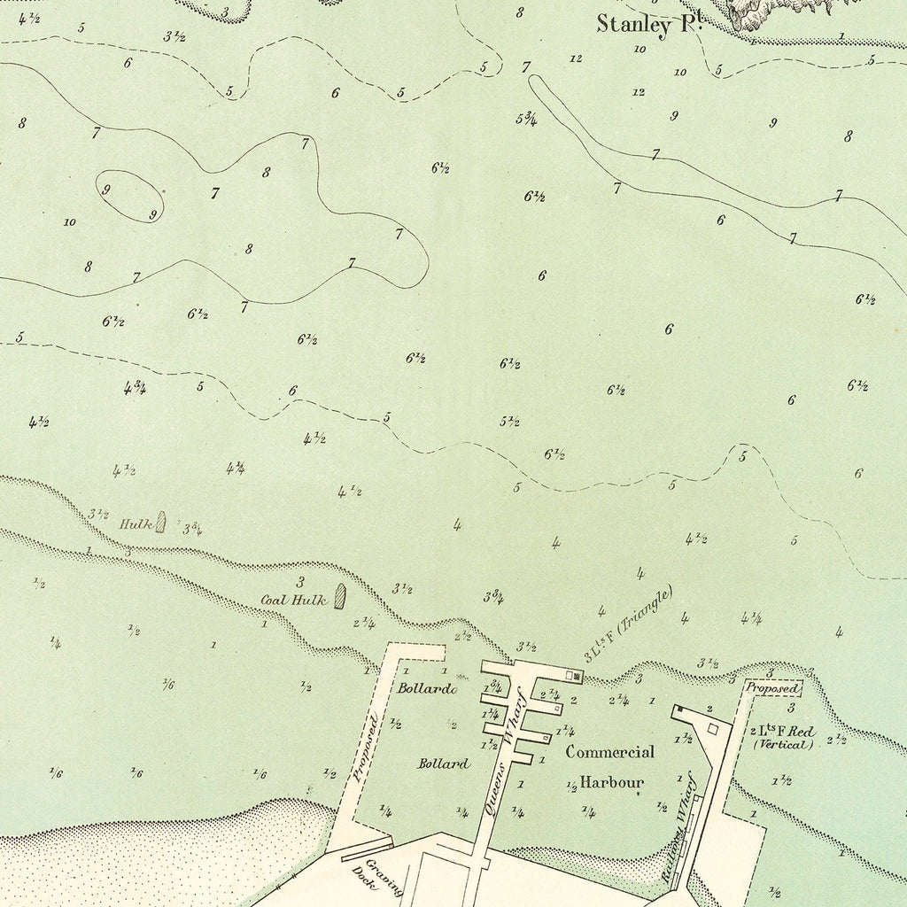 Vintage Map of Auckland, New Zealand 1884