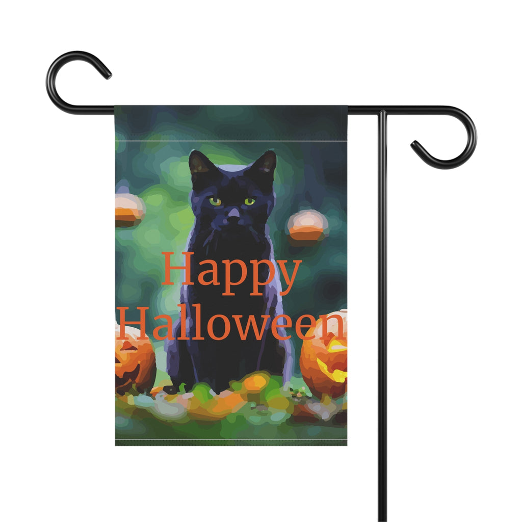 Garden Flag - Happy Halloween Black Cat Outdoor Decor