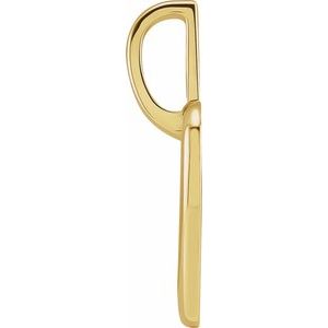 10K Yellow Gold 1.7 mm Round Engravable Heart Charm/Pendant Mounting – image 2