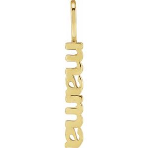 14K Yellow Gold Mama Charm/Pendant