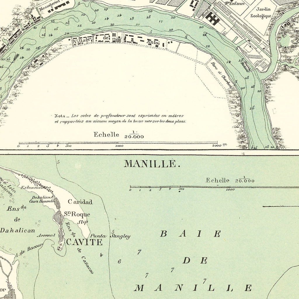 Vintage Map of Ho Chi Minh City, Vietnam 1866