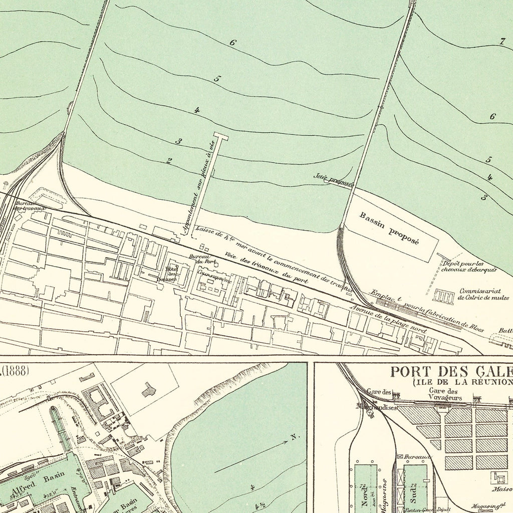 Vintage Map of Chennai, India 1884