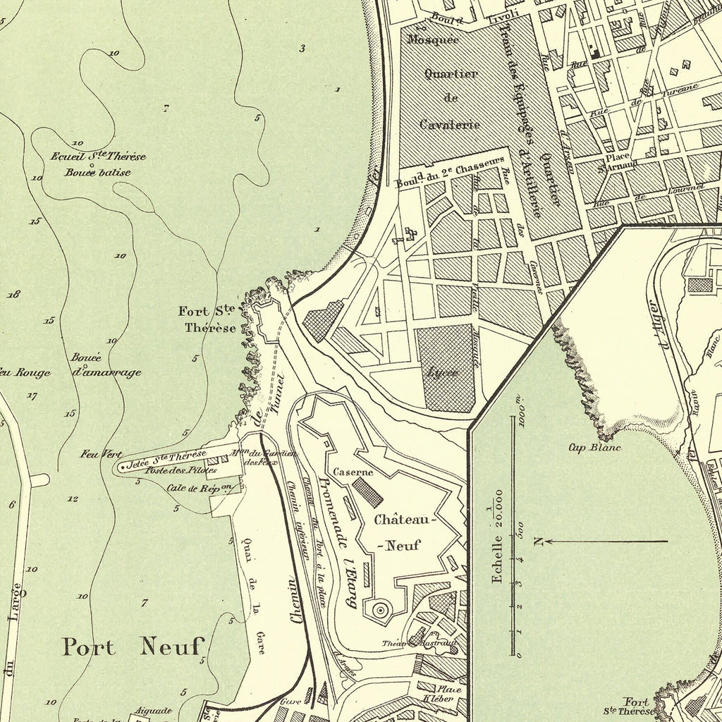 Vintage Map of Oran, Algeria 1886