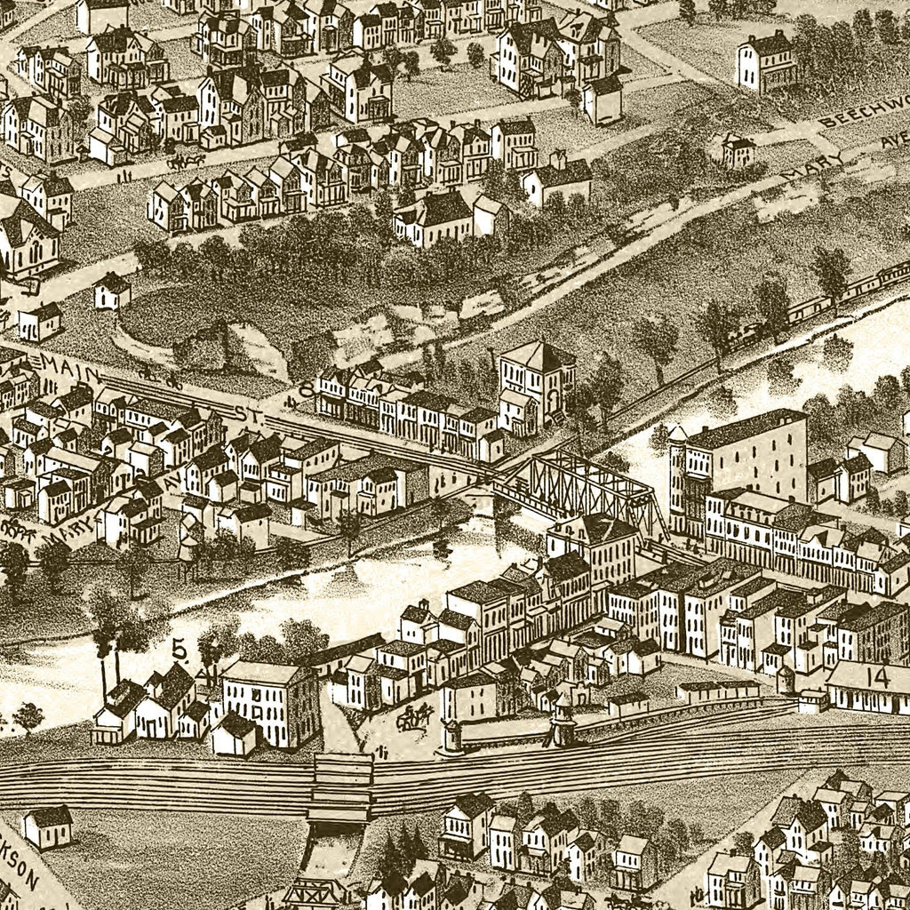 Vintage Map of Carnegie, Pennsylvania 1897