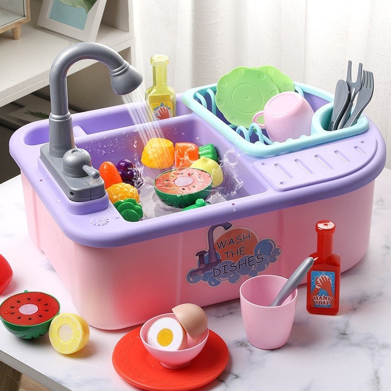 Kids Dishwasher Toy – Interactive Kitchen Playset with Manual and Electric Options