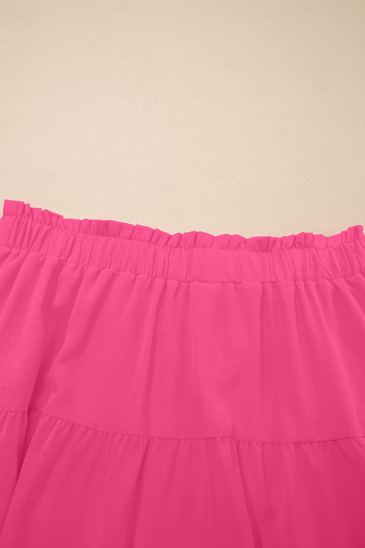 Plus Size Boho Frilled Elastic Waist Shorts