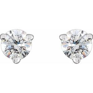 Platinum 1/3 CTW Natural Diamond Earrings – image 2