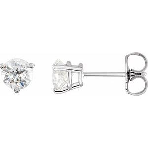 14K White Gold 3/4 CTW Natural Diamond Earrings