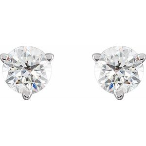 14K White Gold 3/4 CTW Lab-Grown Diamond Earrings – image 2