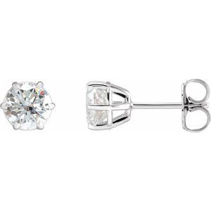 Platinum 1 1/2 CTW Natural Diamond Stud Earrings