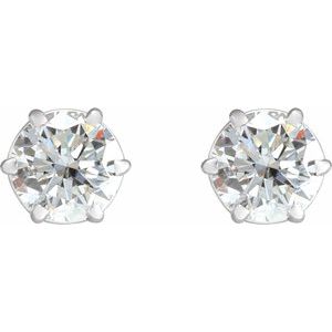 Platinum 1 1/2 CTW Natural Diamond Stud Earrings – image 2