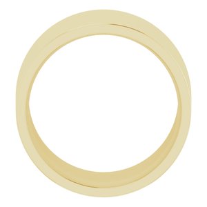 14K Yellow 12 mm Lightweight Comfort-Fit Flat Band Size 11