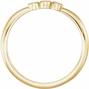 14K Yellow Gold .09 CTW Rose-Cut Natural Diamond Stackable Ring