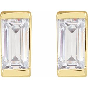 14K Yellow Gold 3/8 CTW Lab-Grown Diamond Earrings – image 2