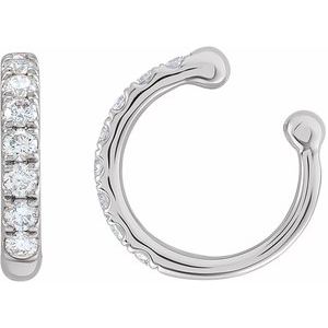 Sterling Silver 1/6 CTW Lab-Grown Diamond Ear Cuff