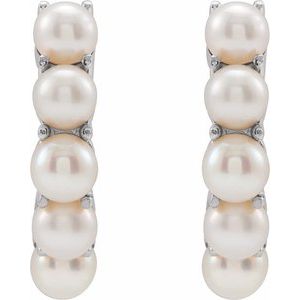 Pearl Huggie Earrings