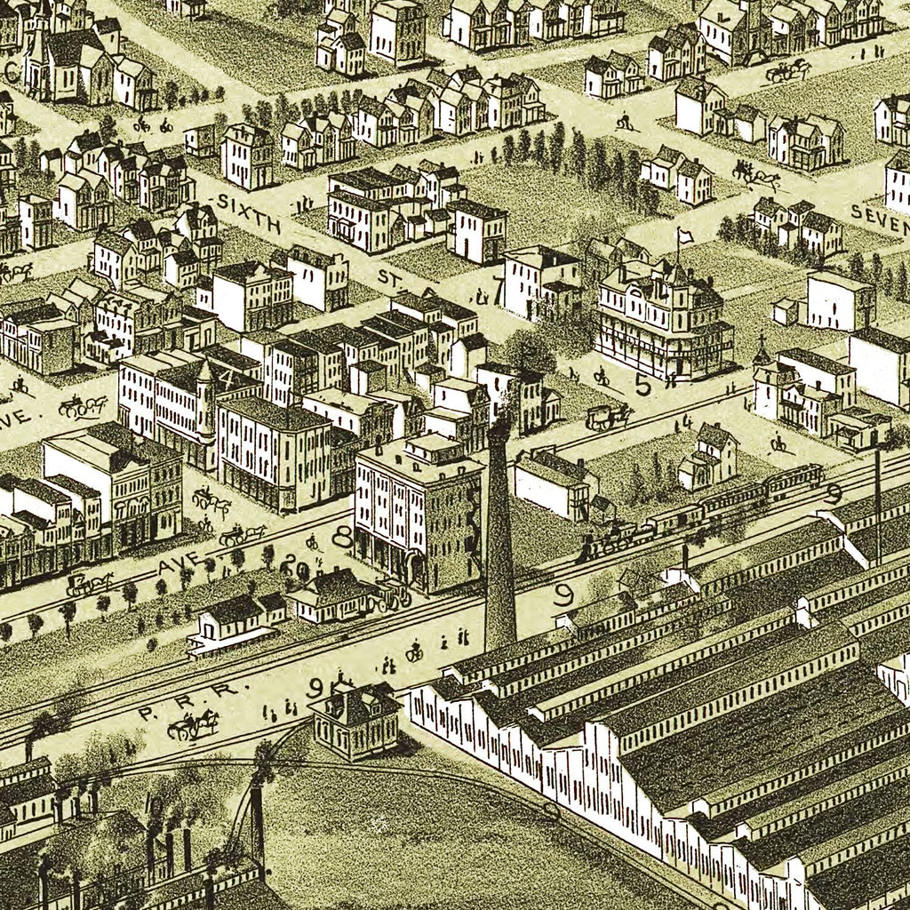 Vintage Map of Charleroi, Pennsylvania 1897